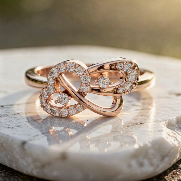 Intertwined Diamond Ring: Modern Infinity Loop Design