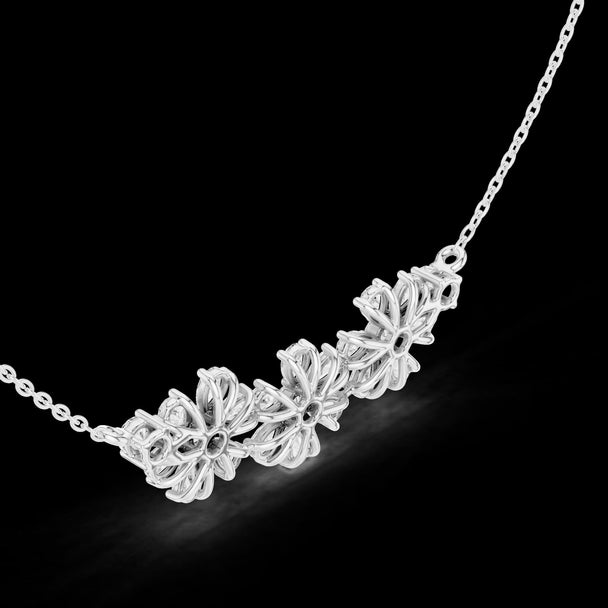 Floral Marquise Diamond Pendant Necklace – Elegant Bridal Jewelry Gift