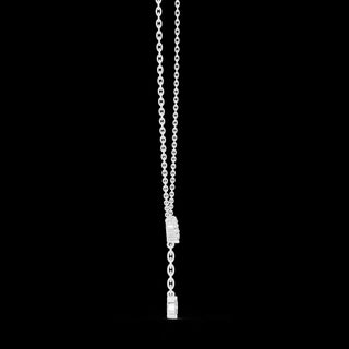 Diamond V Drop Necklace with Marquise Pendant in 14K Rose Gold