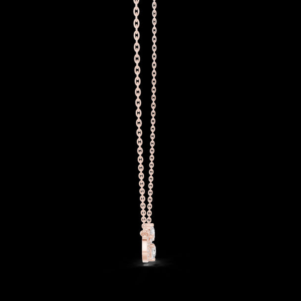 Infinity Diamond Pendant Necklace in 14K Rose Gold