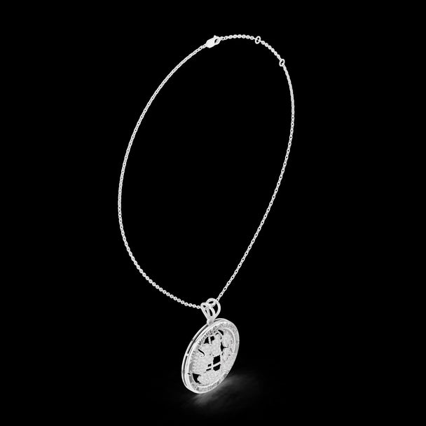Diamond Globe Medallion Necklace – The World Is Yours Pendant