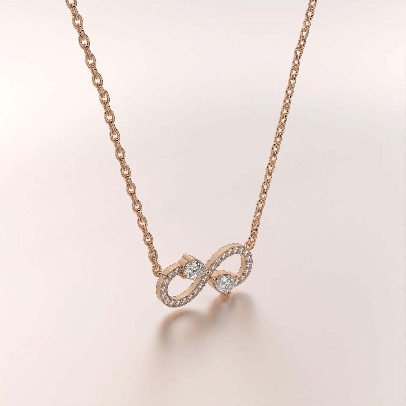 infinity diamond rose gold none top down