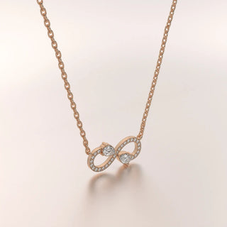 infinity diamond rose gold none top down