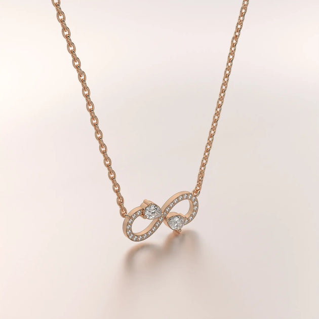 infinity diamond rose gold none top down