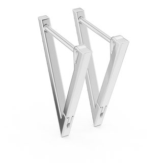Three-quarter-view: Block Diamond Letter with Prong Setting in 925 Silver - Lab Grown - Driona Jewels