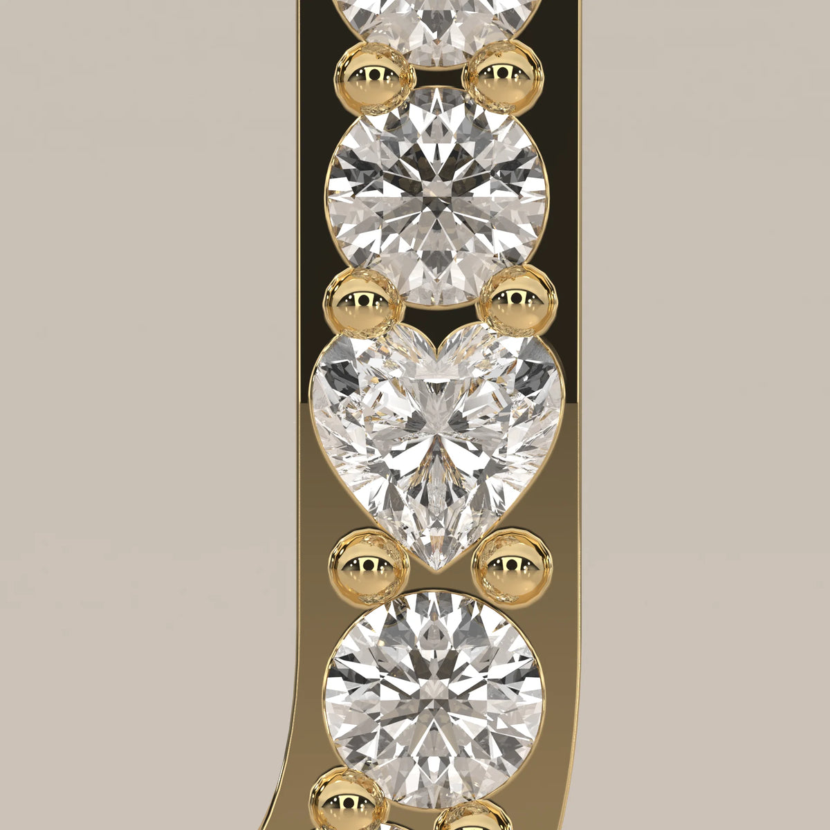 Letter J Initial Pendant with Round Lab Grown Diamonds in yellow gold, shown on a plain background.