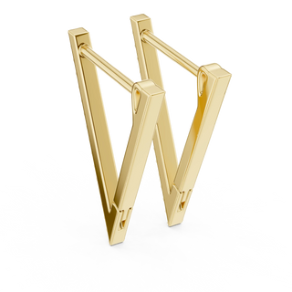 Front-view: VVS Diamond Letter with Prong Setting in 14k Gold - Lab Grown - Driona Jewels
