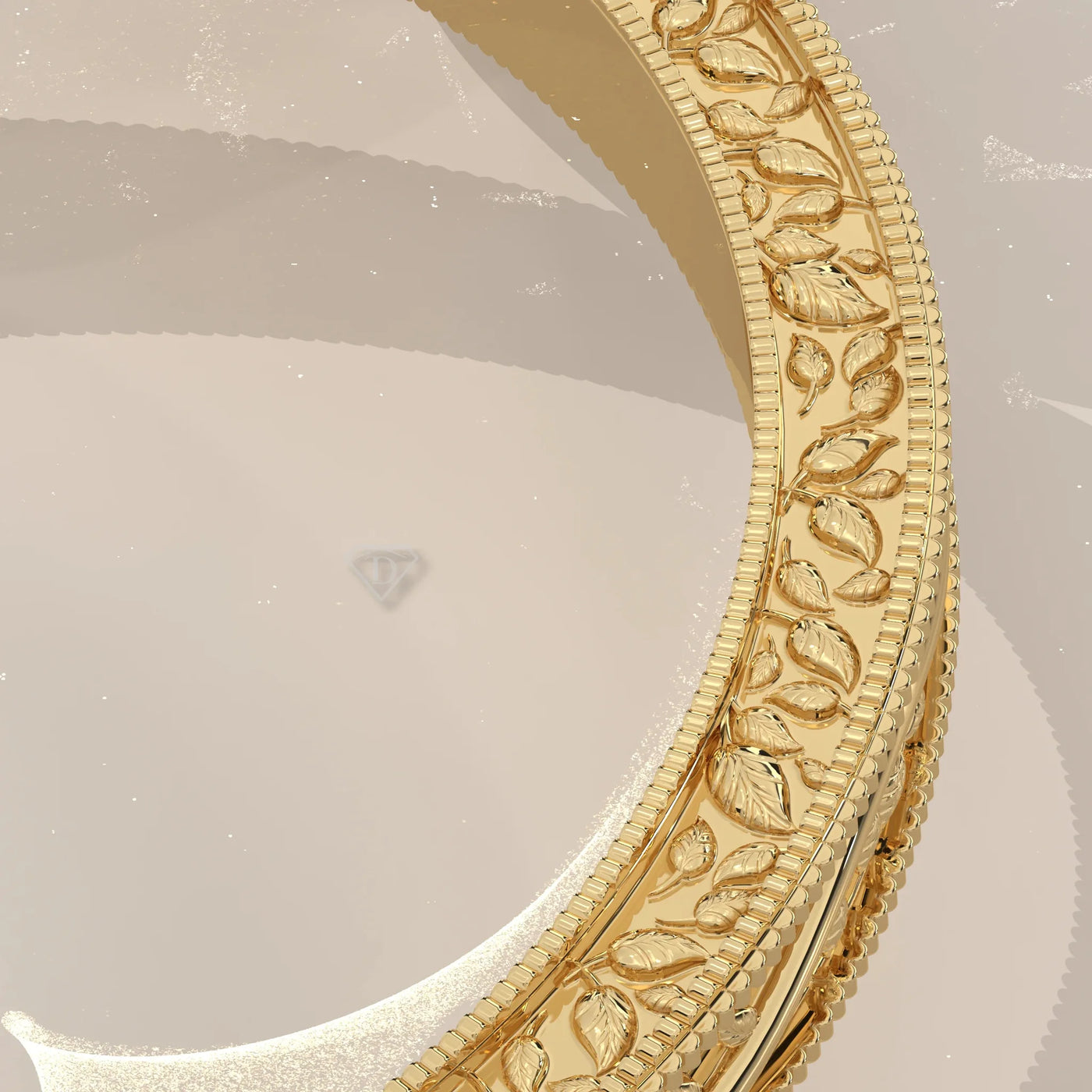 Angle View: Marquise Diamond Ring with Prong Setting in Yellow Gold – Lab Grown – Driona Jewels