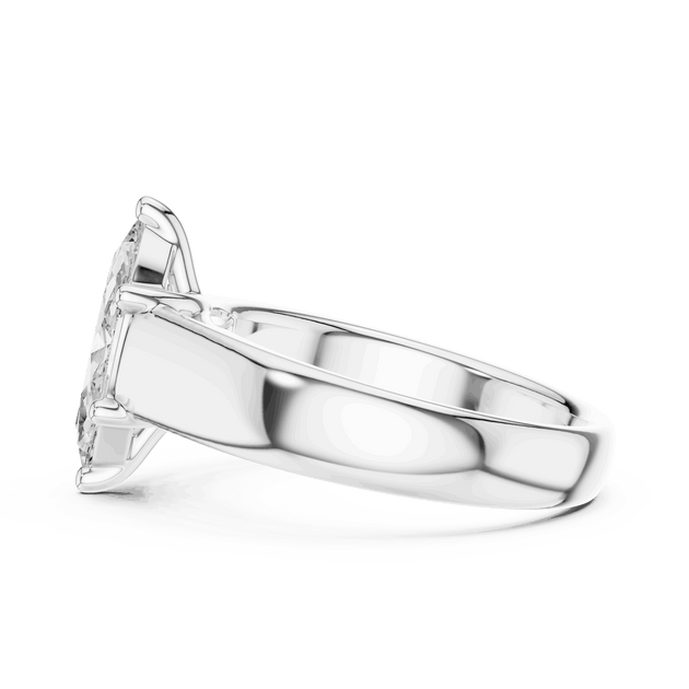 Marquise Cut Solitaire Engagement Ring in 14K Gold Band