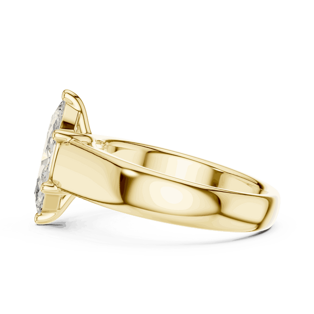 Marquise Cut Solitaire Engagement Ring in 14K Gold Band