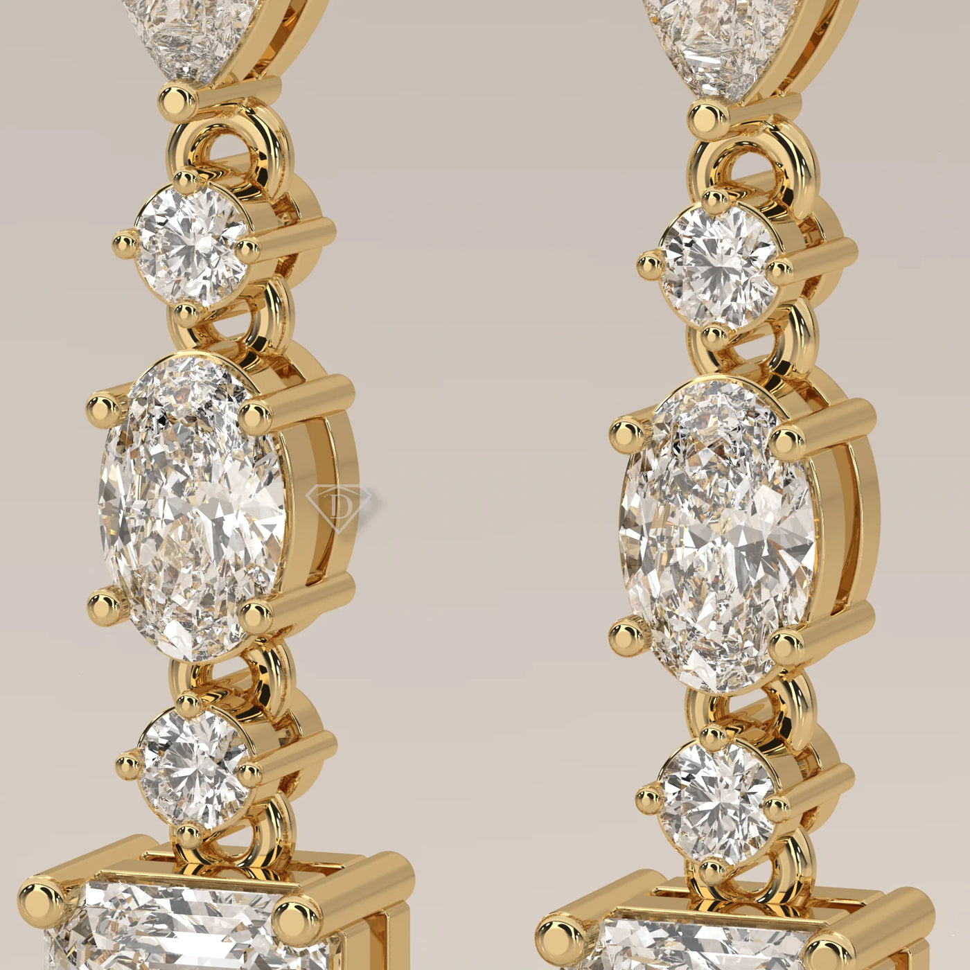Stone Detail: Round Lab Grown Diamonds in Prong Setting – Yellow Gold – Driona Jewels