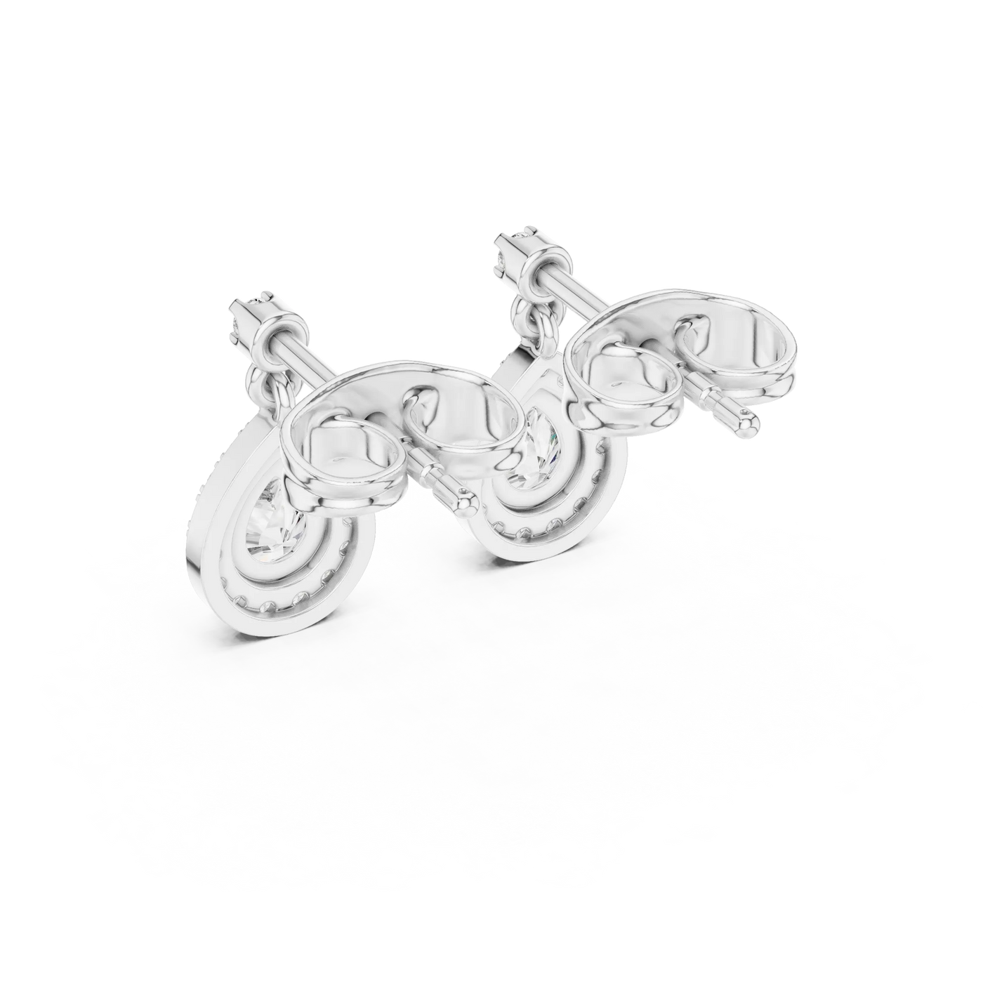 Three-quarter View: Pendant Diamond Motorcycle with Pendant Setting in 925 Silver - Lab Grown - Driona Jewels