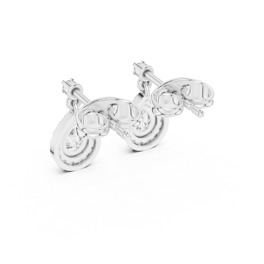 Three-quarter View: Pendant Diamond Motorcycle with Pendant Setting in 925 Silver - Lab Grown - Driona Jewels