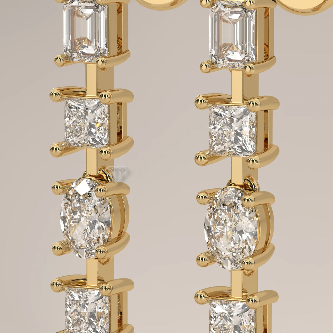 Stone Detail: Round Lab Grown Diamonds in Prong Setting – Yellow Gold – Driona Jewels