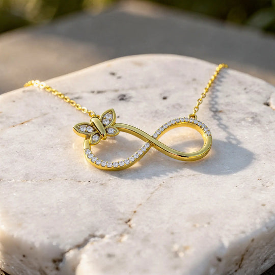 Flat Lay: Round Diamond Necklace with Pave Setting in 14k Yellow Gold - Lab Grown - Driona Jewels