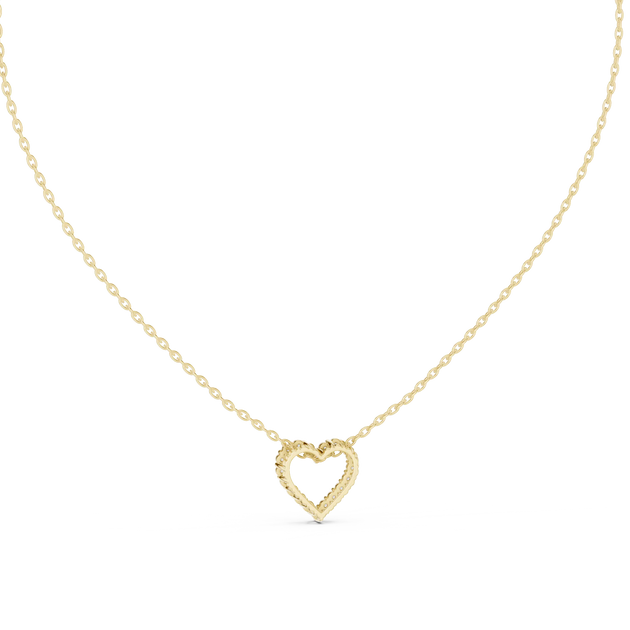 Front-View: Round Diamond Necklace with Pendant Setting in 14k Gold - Lab Grown - Driona Jewels
