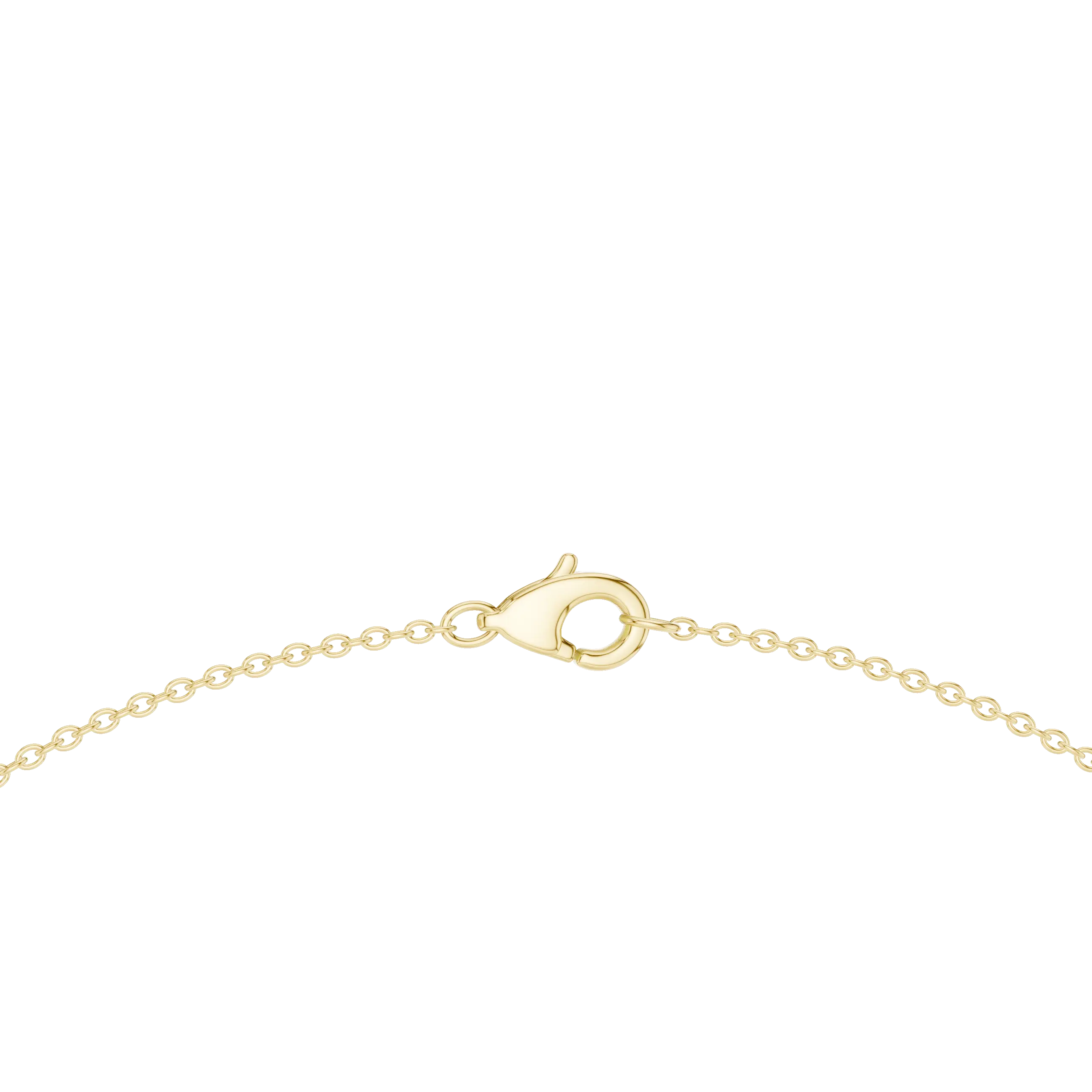 Close-up: Round Diamond Necklace with Prong Setting in 14k Yellow Gold - Lab Grown - Driona Jewels