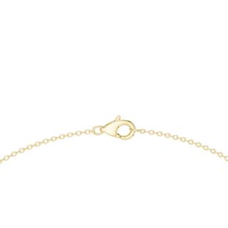Close-up: Round Diamond Necklace with Prong Setting in 14k Yellow Gold - Lab Grown - Driona Jewels