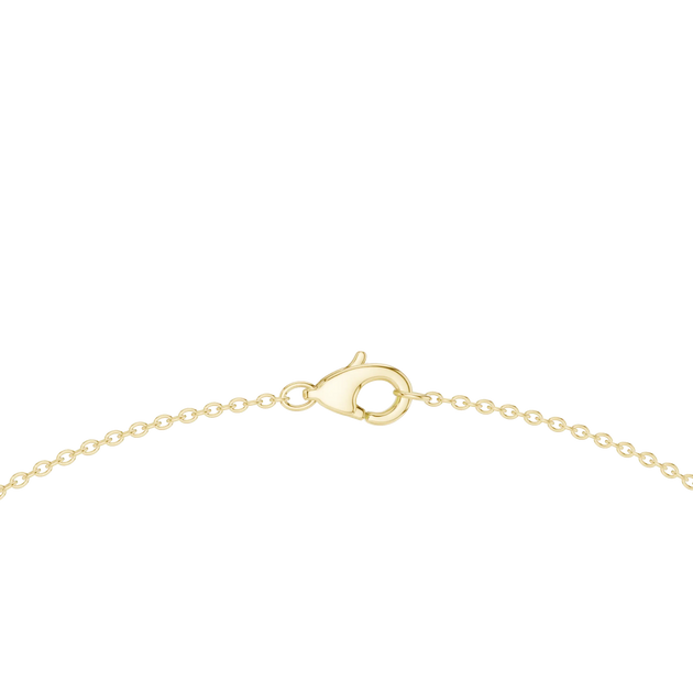 Close-up: Round Diamond Necklace with Prong Setting in 14k Yellow Gold - Lab Grown - Driona Jewels