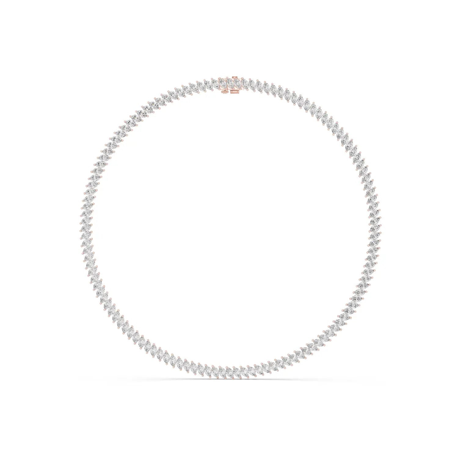 Front View: Round Diamond Necklace with Prong Setting in 14k Yellow Gold - Lab Grown - Driona Jewels