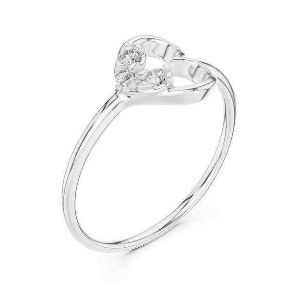 Driona Jewels Heart Diamond Ring | 14K Gold Three Stone Promise Ring