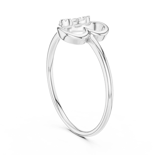 Driona Jewels Heart Diamond Ring | 14K Gold Three Stone Promise Ring