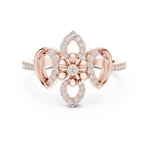 Driona Jewels Floral Diamond Ring – Lab Grown Symmetrical Bloom Jewelry