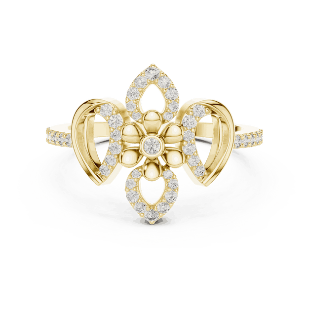 Driona Jewels Floral Diamond Ring – Lab Grown Symmetrical Bloom Jewelry