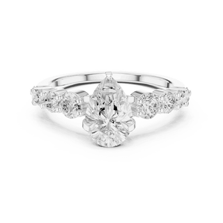 Oval Diamond Cluster Engagement Ring Rose Gold 18K | Lab Grown | Driona Jewels