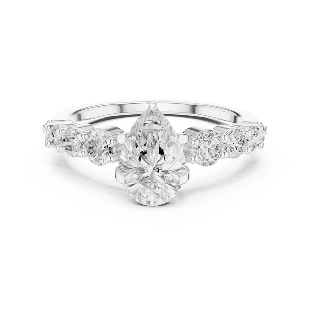 Oval Diamond Cluster Engagement Ring Rose Gold 18K | Lab Grown | Driona Jewels