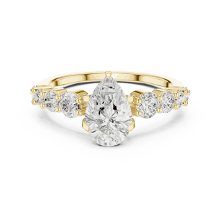 Oval Diamond Cluster Engagement Ring Rose Gold 18K | Lab Grown | Driona Jewels