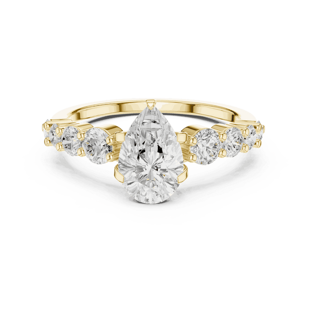 Oval Diamond Cluster Engagement Ring Rose Gold 18K | Lab Grown | Driona Jewels