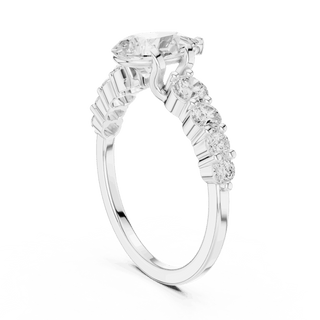 Oval Diamond Cluster Engagement Ring Rose Gold 18K | Lab Grown | Driona Jewels
