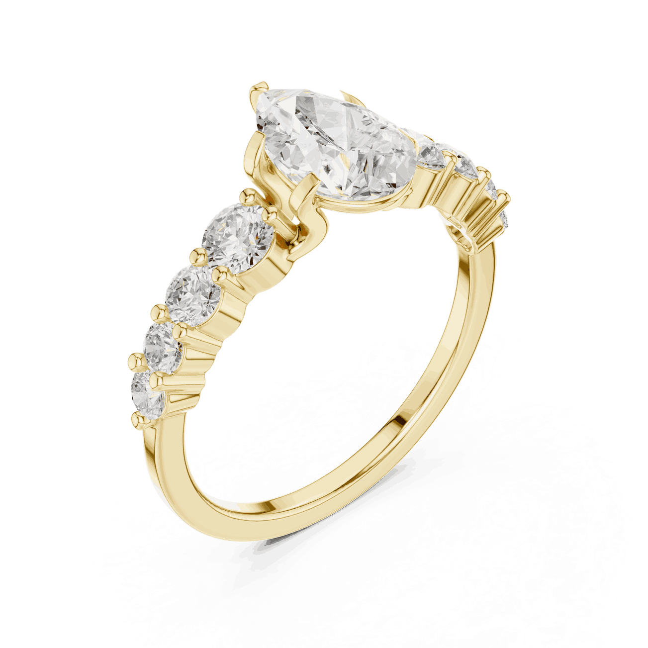 Oval Diamond Cluster Engagement Ring Rose Gold 18K | Lab Grown | Driona Jewels