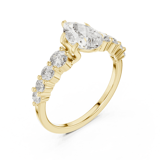 Oval Diamond Cluster Engagement Ring Rose Gold 18K | Lab Grown | Driona Jewels