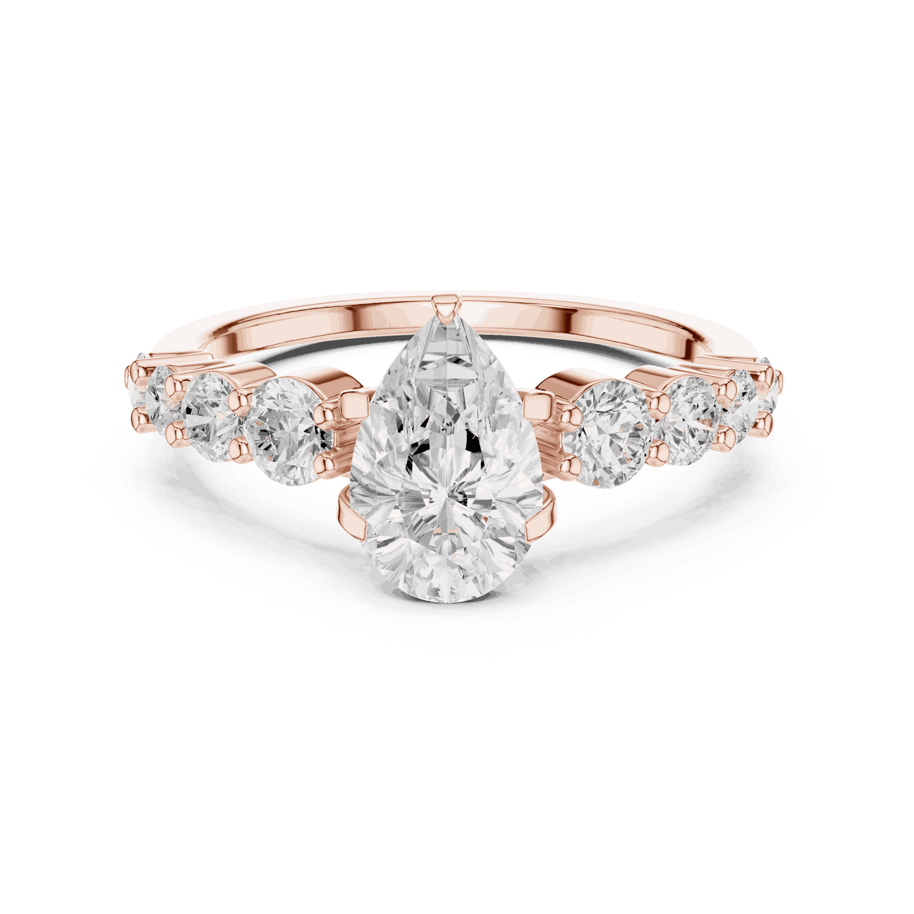 Oval Diamond Cluster Engagement Ring Rose Gold 18K | Lab Grown | Driona Jewels