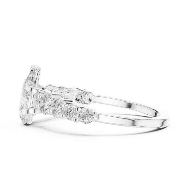 Oval Diamond Cluster Engagement Ring Rose Gold 18K | Lab Grown | Driona Jewels