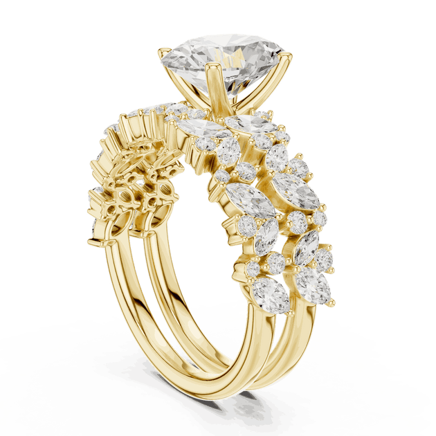 Oval Diamond Floral Halo Engagement Ring Rose Gold 18K | Lab Grown | Driona Jewels