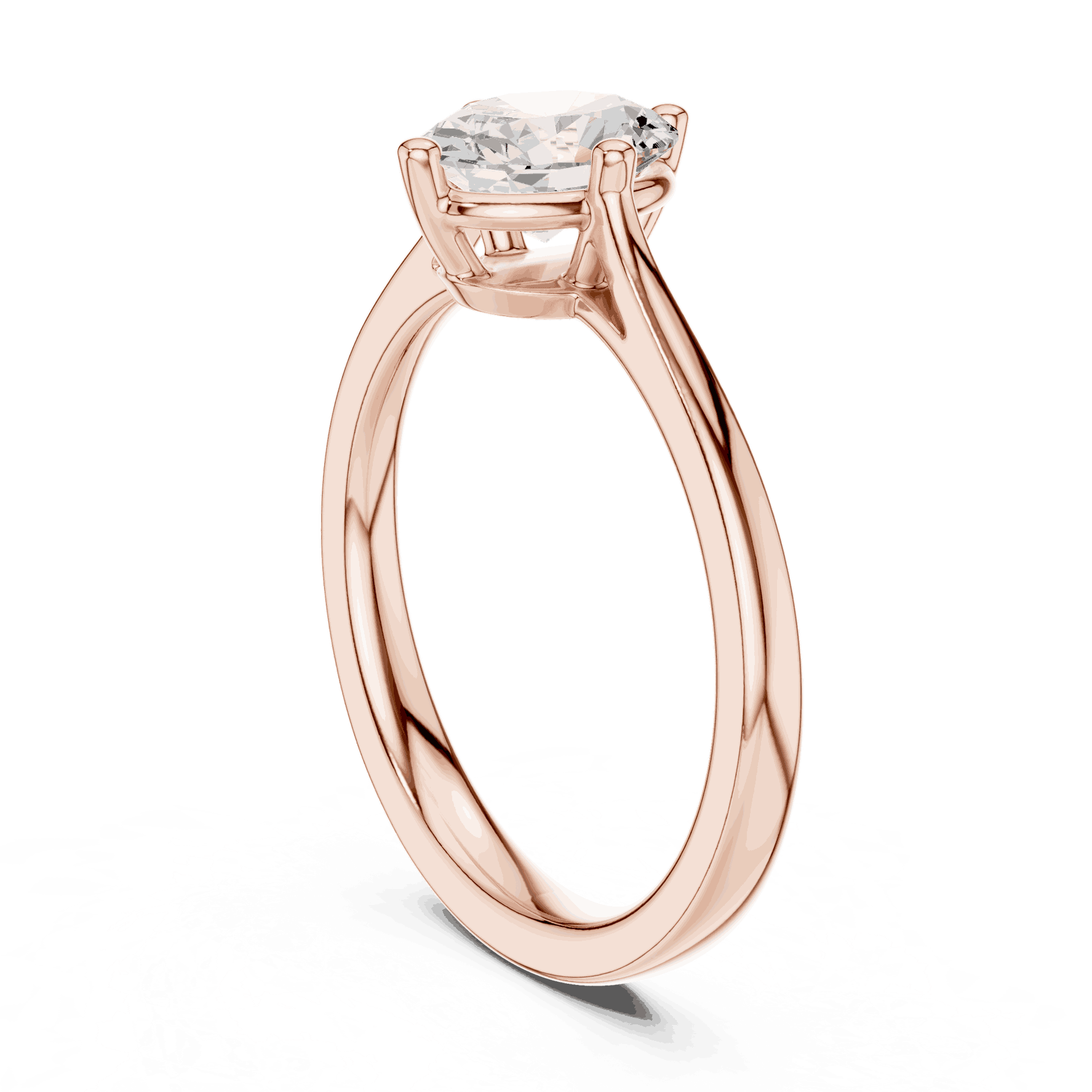 Oval Diamond Solitaire Brilliance Engagement Ring Rose Gold 18K | Lab Grown | Driona Jewels