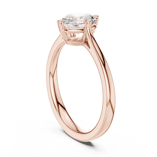 Oval Diamond Solitaire Brilliance Engagement Ring Rose Gold 18K | Lab Grown | Driona Jewels