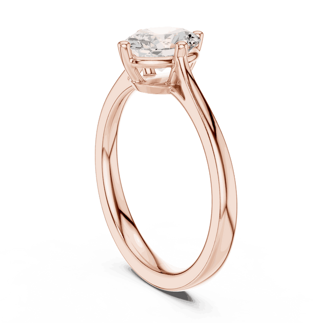 Oval Diamond Solitaire Brilliance Engagement Ring Rose Gold 18K | Lab Grown | Driona Jewels