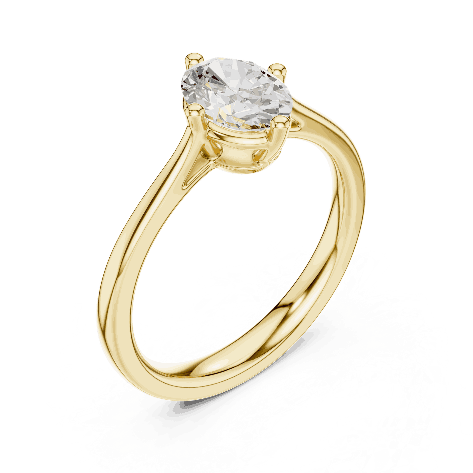 Oval Diamond Solitaire Brilliance Engagement Ring Rose Gold 18K | Lab Grown | Driona Jewels