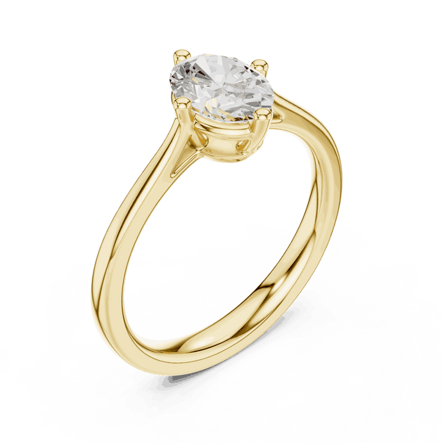 Oval Diamond Solitaire Brilliance Engagement Ring Rose Gold 18K | Lab Grown | Driona Jewels