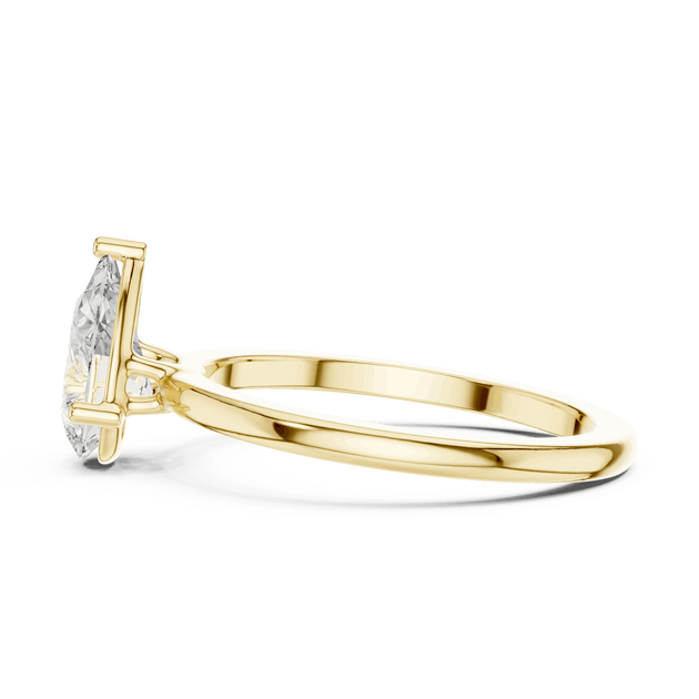 Pear Cut Solitaire Engagement Ring - Timeless Elegance