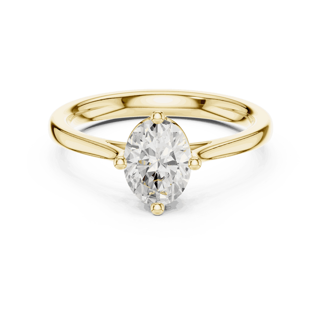 Oval Diamond Solitaire Brilliance Engagement Ring Rose Gold 18K | Lab Grown | Driona Jewels
