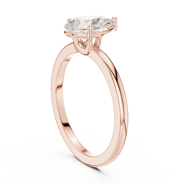 Pear Cut Solitaire Engagement Ring - Timeless Elegance