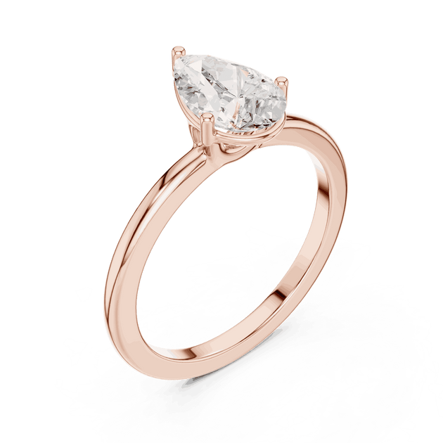 Pear Cut Solitaire Engagement Ring - Timeless Elegance