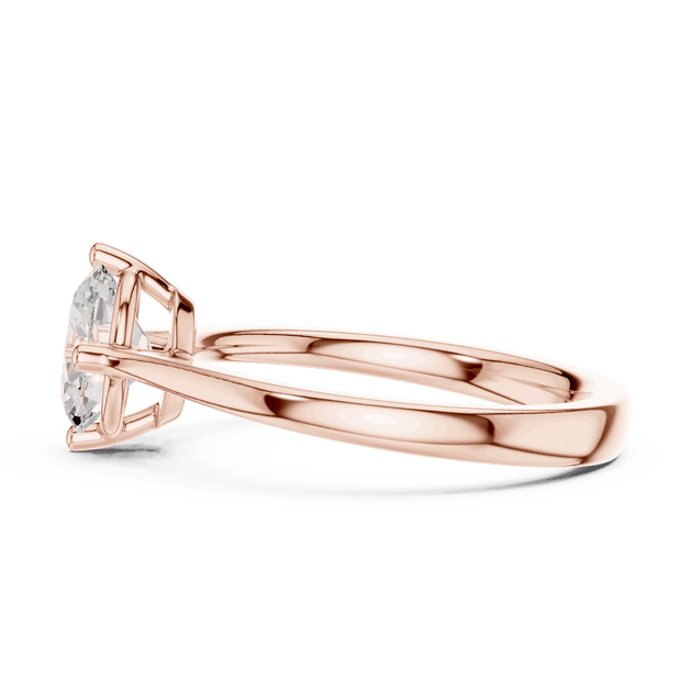 Oval Diamond Solitaire Brilliance Engagement Ring Rose Gold 18K | Lab Grown | Driona Jewels