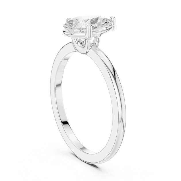 Pear Cut Solitaire Engagement Ring - Timeless Elegance