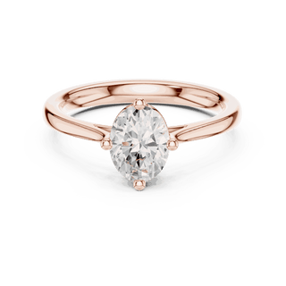 Oval Diamond Solitaire Brilliance Engagement Ring Rose Gold 18K | Lab Grown | Driona Jewels